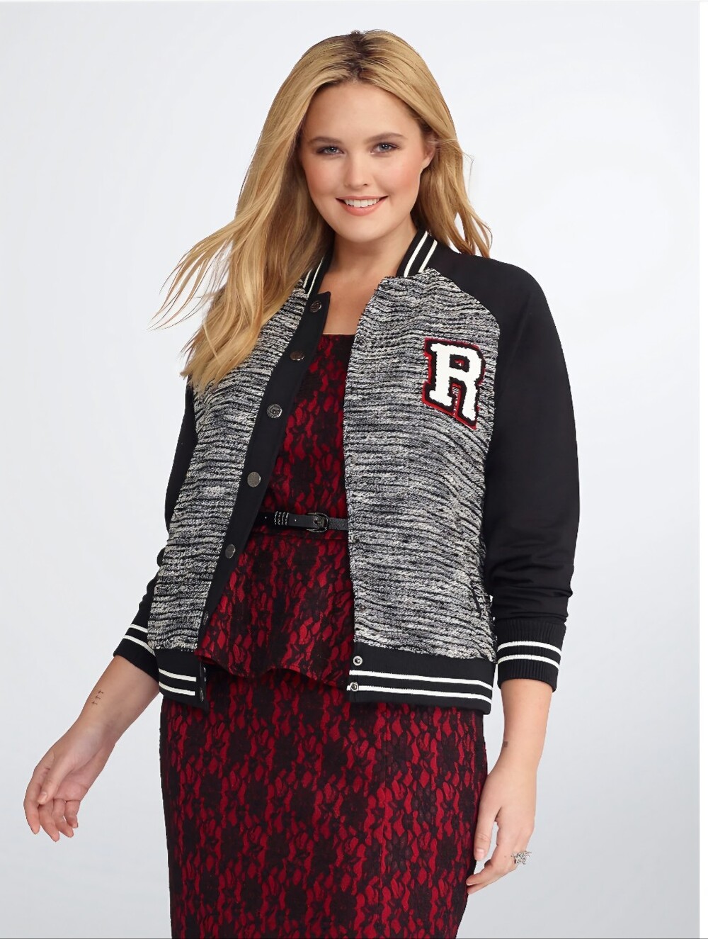 Torrid Letterman Bomber Jacket For Rebel Wilson